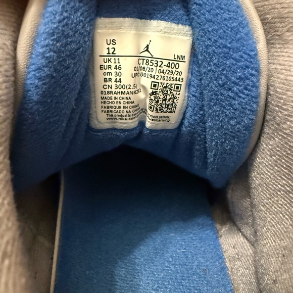 Air Jordan 3 Retro varsity Royal Cement size 12 Mens Blue Black Sneakers - Picture 5 of 11